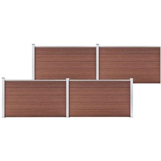 vidaXL Valla De Jard&iacute;n De Wpc Marr&oacute;n 699x106 Cm Vidaxl
