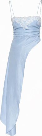 Moschino Asymmetrical Acetate-Silk Blouse - Blue