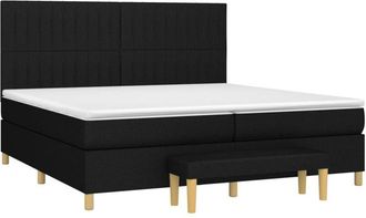 vidaXL Vidaxl - Cama Box Spring Con Colch&oacute;n Tela Negro 200x200 Cm