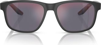 Prada 56mm Pillow Sunglasses in Light Grey Gradient at Nordstrom