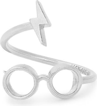 Alex and Ani Harry Potter Glasses Ring Wrap Super in Silver at Nordstrom, Size 7