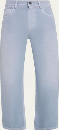 Marni Compact Cotton Canvas Straight-Leg Crop Pants