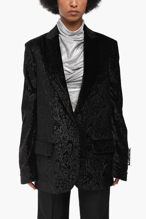 Off-white FORMAL Blazer TOMBOY in Velour Damascato Off-White