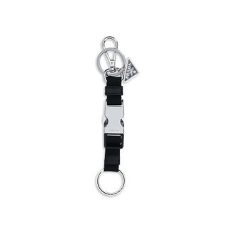 Prada Zwarte Nylon Sleutelhanger