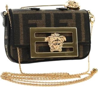 Fendi Pre-owned Canvas Pouch - Dames - Vintage Schoudertas - Bruin - ONE Size - Vintage