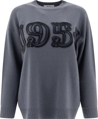 Max Mara Womens Knitwear - Blue Wool - Size Large