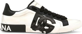 Dolce & Gabbana Portofino leather sneakers - men - Lamb Skin/Rubber/Goat Skin/Calf Leather - 40 - White