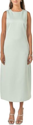 English Factory Sleeveless Satin Midi Dress in Mint at Nordstrom, Size X-Small