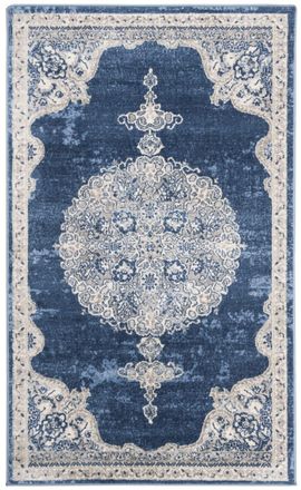 Safavieh Alfombra transicional de polipropileno azul/gris, 122 x 183 cm