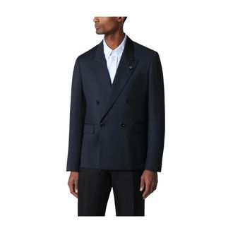 Lardini Blazers, male, Blue, Size: 2XL Giacca Doppio