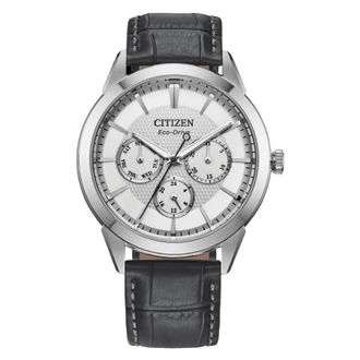 Citizen Rolan Multifunction Eco-Drive Silver Dial Mens Watch BU2110-01A