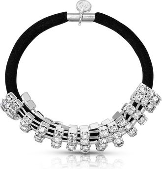 Ettika Shine Bright Crystal Hair Tie in Silver at Nordstrom