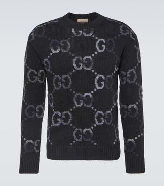 GUCCI　グッチ　スカル GG　ウールスウェットシャツ　16aw　Mサイズ GUCCI(グッチ) スパンコール刺しゅうプリントスウェット617964