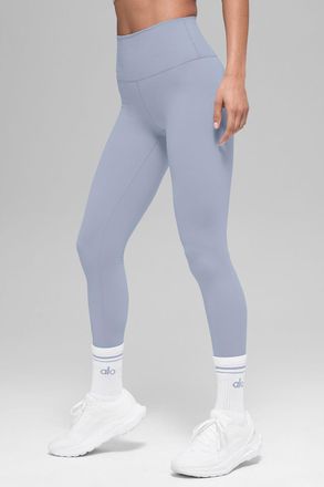 Alo | 7/8 High-Waist Airbrush Legging in Winter Frost Blue, Size: Medium