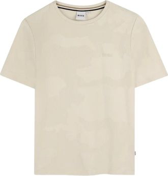 BOSS Kidswear tonal camouflage-pattern T-shirt - kids - Elastane/Cotton - 10 - Neutrals