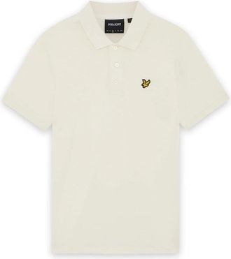 Lyle & Scott Fine Slub Polo Shirt - Heren - Polos - Beige - L - Katoen - Tops