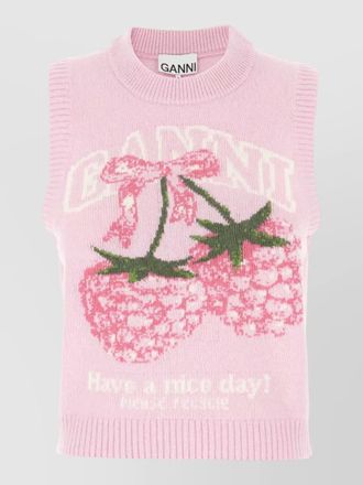 Ganni wool knitted vest