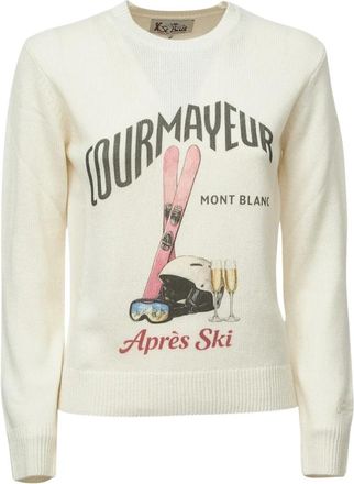 MC2 Saint Barth New Queen Sweater - Dames - Ronde hals truien - Wit - S - Wol - Truien & Vesten