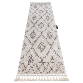 RugsX Rugsx - Alfombra, Alfombra De Pasillo Berber Fez Crema - Para La Cocina, Entrada, Pasillo Beige 60x200 Cm