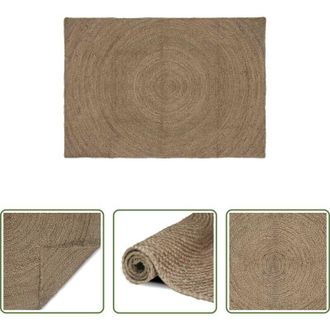 vidaXL Tappeti moderni - Tappeti per area Rettangolare Grigio 140 x 200 cm Juta