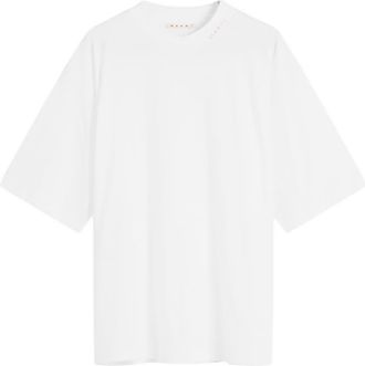 Marni Lily White Symbol Logo Cotton T-Shirt