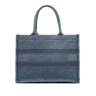 Dior Pre-owned Womens Book Tote Denim - Silver Textile - One Size
