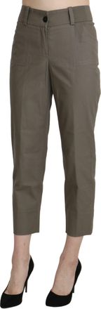Bencivenga Gray High Waist Cropped Dress Trouser Womens Pants