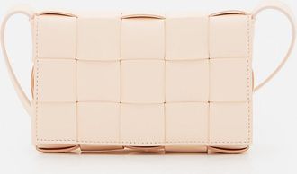 Bottega Veneta Beige SMALL CASSETTE LEATHER SHOULDER BAG
