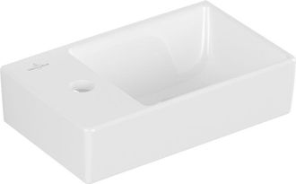Villeroy & Boch Avento - Lavamanos 36x22 Cm, Sin Rebosadero, 1 Orificio Para El Grifo A La Izquierda, Blanco Alpino 43003r01