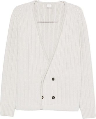 Eleventy Raglan geribbeld vest - Beige