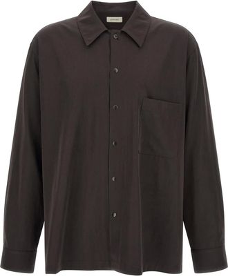 Christophe Lemaire Licht Overshirt - Heren - Overhemden - Bruin - Maat: XL Wol