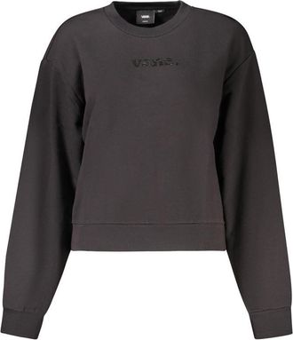 Vans Womens Classic Logo Crew Sweatshirt - Dark Grey Cotton - Size X-Small