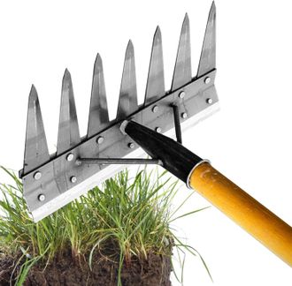 OEM Rake De Desmalezado De Jard&iacute;n De Acero Al Carbono, Tarro De Jard&iacute;n Pesado, Removedor De Hierbas Herramientas De Jardiner&iacute;a De Malezas, Rastros De Jard