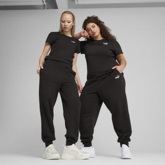 Puma Pantaloni da tuta a vita alta con logo ESS N. 1 Comfort da donna, Abbigliamento, Nero, XS