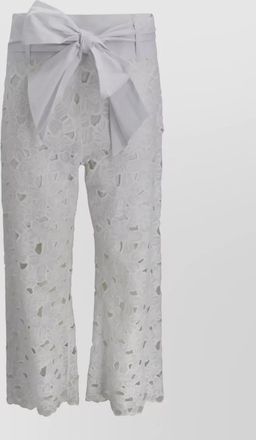 D.exterior cotton high-rise belted tailored shorts