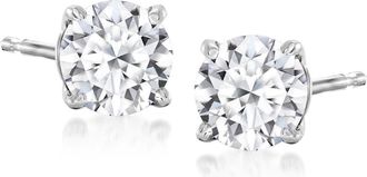 Ross-Simons Lab-Grown Diamond Stud Earrings in Sterling Silver