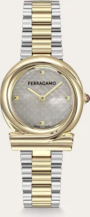 Ferragamo Women Gancini Twisted 32mm Watch White