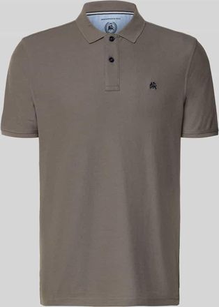 Lerros Regular Fit Poloshirt mit Logo-Stitching Modell Performance in Dunkelgrau, Gr&ouml;&szlig;e XXXL