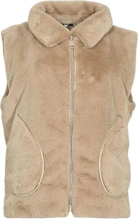 Maicazz Radius Vest - Dames - Bodywarmers - Beige - S - Leer - Jassen