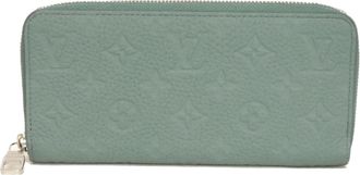 Louis Vuitton Green Leather Long Wallet (Bi-Fold) (Pre-Owned)