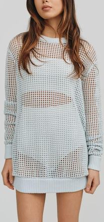 Kathryn McCarron Freja Boyfriend Sweater in Glacier Blue at Nordstrom, Size X-Small