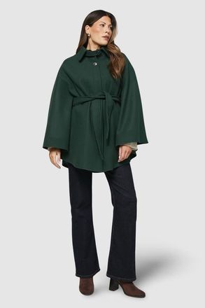 Wallis Wool Mix Belted Cape in Teal at Nordstrom, Size 10