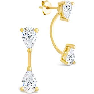 Sterling Forever Pear Drop Earrings in Gold at Nordstrom