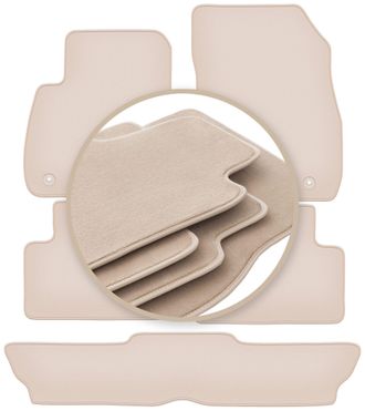 OEM Alfombrillas Premium Beige Para: Opel Zafira C 7 Plazas 2012-2019