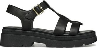 Geox Adacter S B - Dames - Sandalen - Zwart - 40 EU - Leer - Schoenen