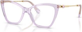Swarovski 53mm Cat Eye optical glasses in Violet at Nordstrom