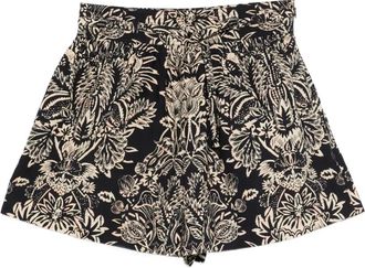 Ulla Johnson Shorts met bloemenkant - Zwart