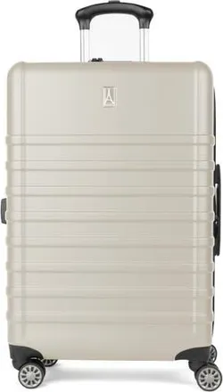 Travelpro Rollmaster Lite 2 24-Inch Expandable Medium Checked Hardside Spinner Luggage in White Matte at Nordstrom Rack