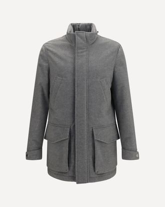Brunello Cucinelli Cashmere Jacket with zip and buttons Male 54