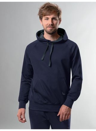 Trigema Kapuzensweatshirt TRIGEMA TRIGEMA Kapuzensweatshirt aus Biobaumwolle, Herren, Gr. XXL, blau (navy), 75% Baumwolle (Biobaumwolle kbA), 25% Baumwolle (r